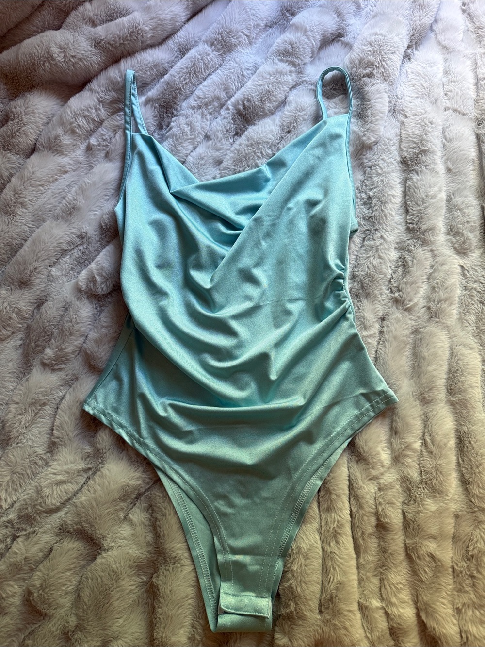 Light blue fitted bodysuit